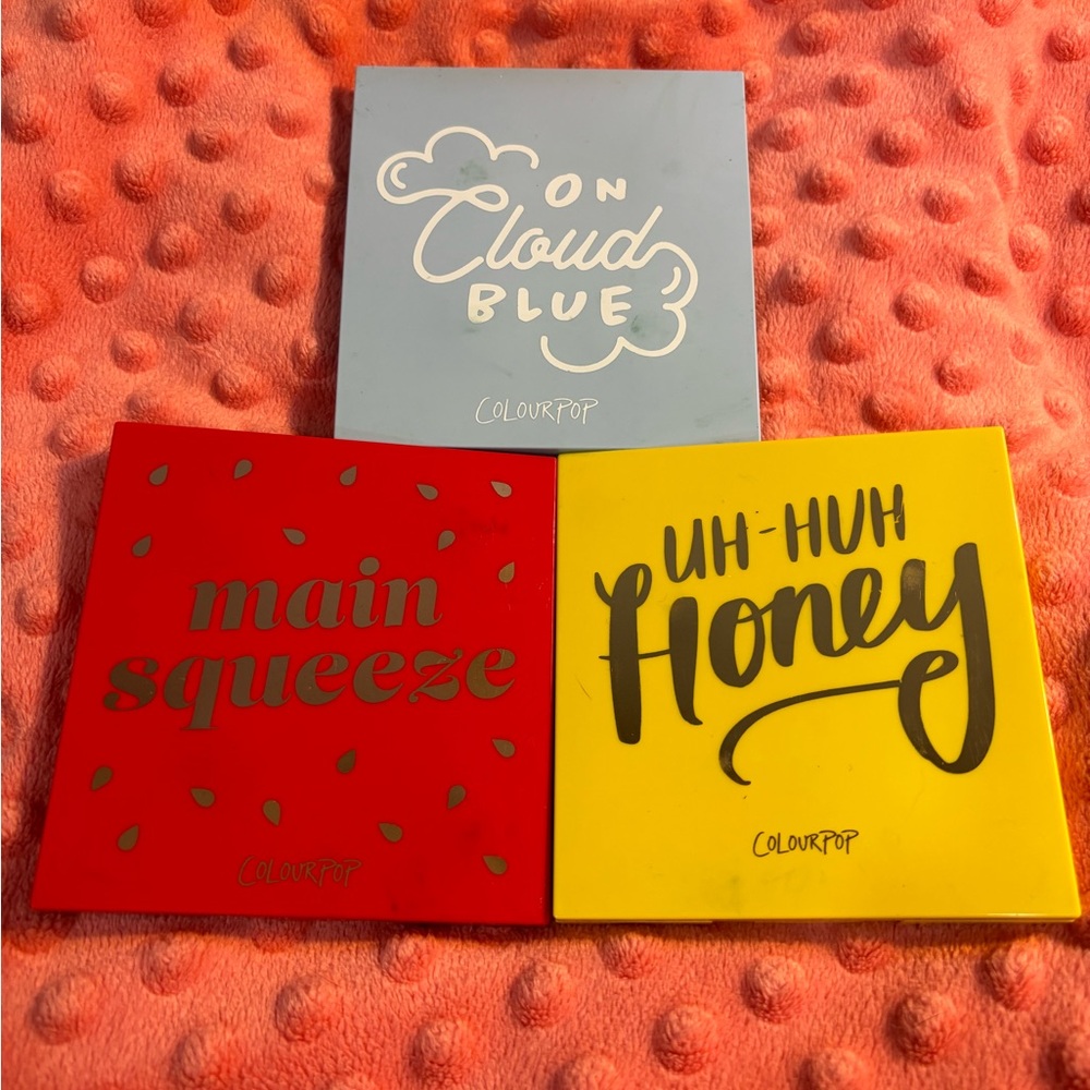 ColourPop Palette Trio - On Cloud Blue, Main Squeeze, Uh-Huh Honey